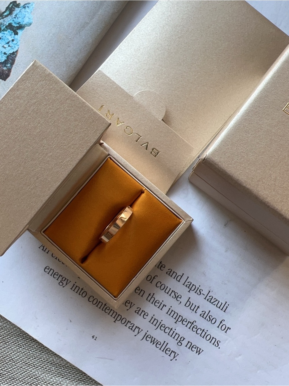 Bvlgari B.zero1 Essential Band Ring in Gold, Size 59